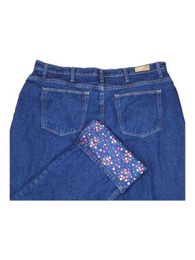 Cabelas Casuals Womens Flannel Lined Jeans Size 18 Regular Medium Wash